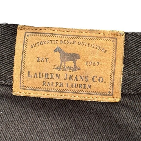 LRL Lauren Jeans Co Women's 18W Black Denim Classic Straight Leg Preppy Normcore - Picture 8 of 11